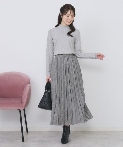 index / インデックス カットソー | ランダムリブハイネックトップス【洗濯機OK/吸湿発熱】 | 詳細6