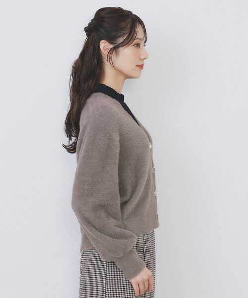 index / インデックス カーディガン・ボレロ | ラメフェザーヤーンVネックカーディガン【洗濯機OK】 | 詳細18