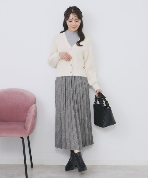 index / インデックス カーディガン・ボレロ | ラメフェザーヤーンVネックカーディガン【洗濯機OK】 | 詳細2