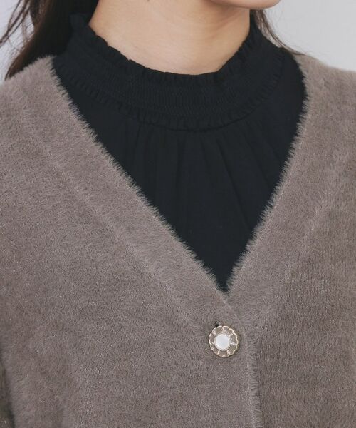 index / インデックス カーディガン・ボレロ | ラメフェザーヤーンVネックカーディガン【洗濯機OK】 | 詳細20