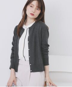 index / インデックス カーディガン・ボレロ | ビジュークルーネックカーディガン【洗濯機OK】《7col/XS～LL》