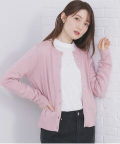 index / インデックス カーディガン・ボレロ | ビジュークルーネックカーディガン【洗濯機OK】《7col/XS～LL》