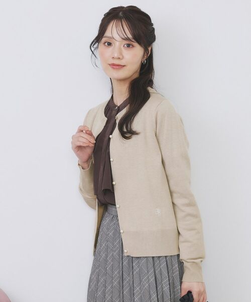 index / インデックス カーディガン・ボレロ | ビジュークルーネックカーディガン【洗濯機OK】《7col/XS～LL》 | 詳細11