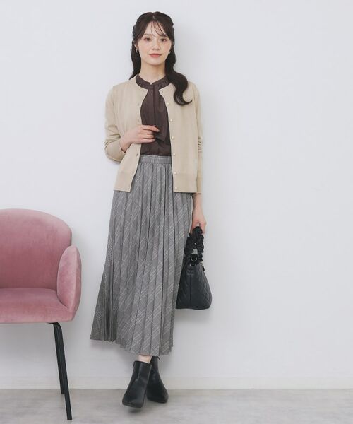 index / インデックス カーディガン・ボレロ | ビジュークルーネックカーディガン【洗濯機OK】《7col/XS～LL》 | 詳細12