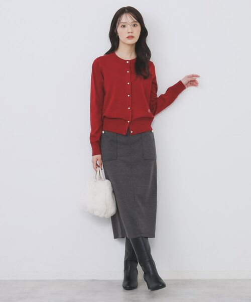 index / インデックス カーディガン・ボレロ | ビジュークルーネックカーディガン【洗濯機OK】《7col/XS～LL》 | 詳細17