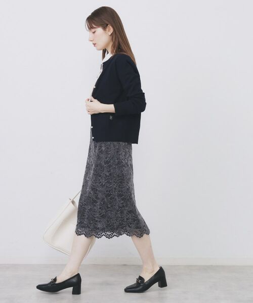 index / インデックス カーディガン・ボレロ | ビジュークルーネックカーディガン【洗濯機OK】《7col/XS～LL》 | 詳細23