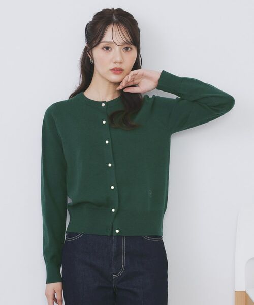 index / インデックス カーディガン・ボレロ | ビジュークルーネックカーディガン【洗濯機OK】《7col/XS～LL》 | 詳細26