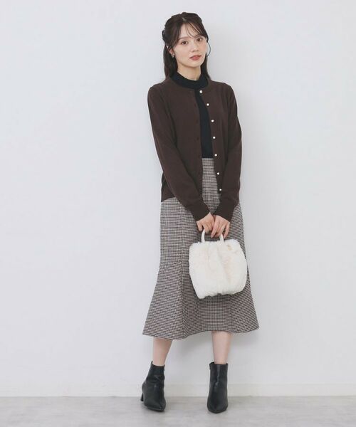 index / インデックス カーディガン・ボレロ | ビジュークルーネックカーディガン【洗濯機OK】《7col/XS～LL》 | 詳細7