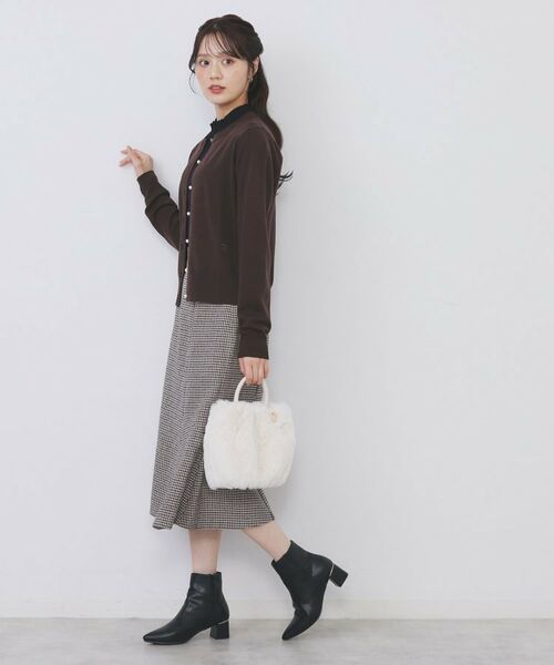 index / インデックス カーディガン・ボレロ | ビジュークルーネックカーディガン【洗濯機OK】《7col/XS～LL》 | 詳細8