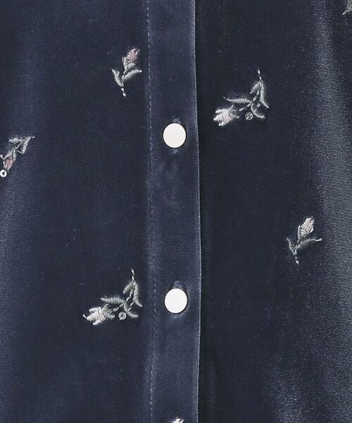 index / インデックス カーディガン・ボレロ | 小花刺繍ベロアショートカーディガン【洗濯機OK】 | 詳細12