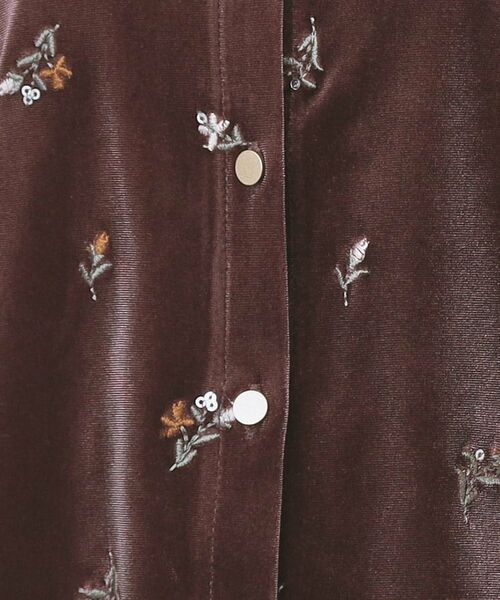 index / インデックス カーディガン・ボレロ | 小花刺繍ベロアショートカーディガン【洗濯機OK】 | 詳細8