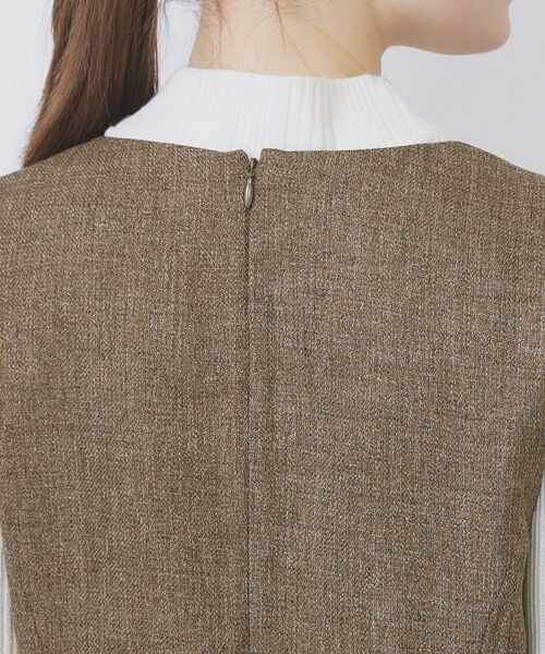 index / インデックス ミニ丈・ひざ丈ワンピース | ヴィンテージツイードジャンスカ【洗濯機OK/防シワ】 | 詳細17