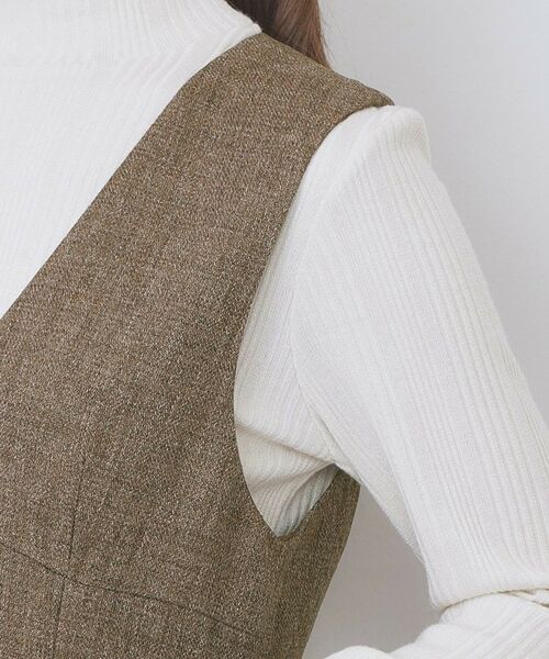 index / インデックス ミニ丈・ひざ丈ワンピース | ヴィンテージツイードジャンスカ【洗濯機OK/防シワ】 | 詳細18