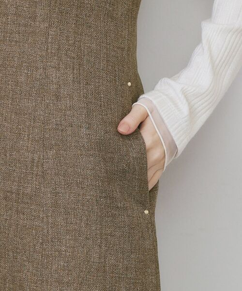 index / インデックス ミニ丈・ひざ丈ワンピース | ヴィンテージツイードジャンスカ【洗濯機OK/防シワ】 | 詳細19