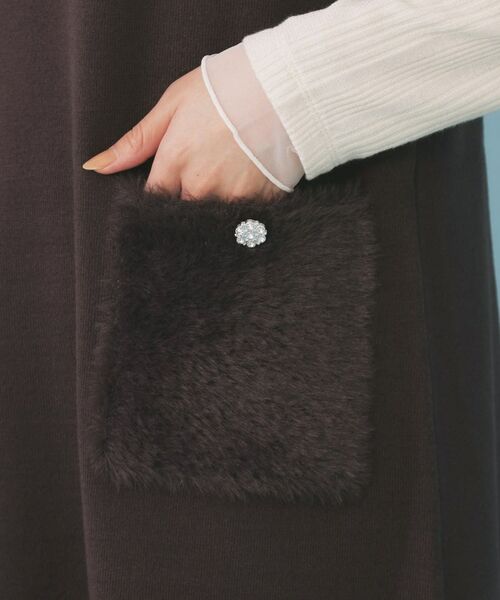 index / インデックス ワンピース | ファーポケットニットジャンスカ【洗濯機OK】 | 詳細18