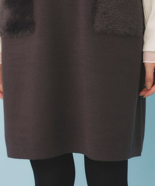 index / インデックス ワンピース | ファーポケットニットジャンスカ【洗濯機OK】 | 詳細19