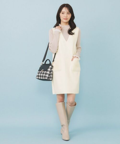 index / インデックス ワンピース | ファーポケットニットジャンスカ【洗濯機OK】 | 詳細2