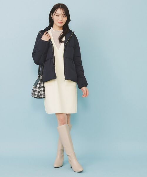 index / インデックス ワンピース | ファーポケットニットジャンスカ【洗濯機OK】 | 詳細3