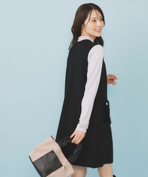 index / インデックス ワンピース | ファーポケットニットジャンスカ【洗濯機OK】 | 詳細5