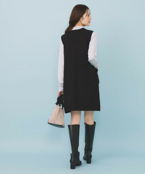 index / インデックス ワンピース | ファーポケットニットジャンスカ【洗濯機OK】 | 詳細7