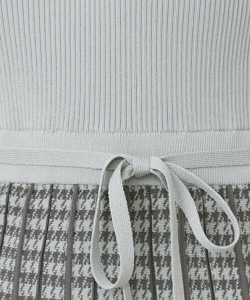 index / インデックス ミニ丈・ひざ丈ワンピース | 千鳥チェックバイカラーニットワンピース【洗濯機OK/抗ピル】 | 詳細24