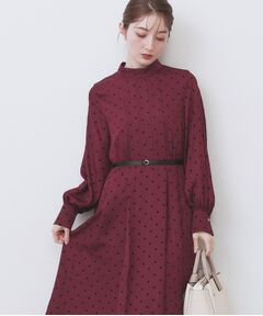 index / インデックス ミニ丈・ひざ丈ワンピース | ドットデザインタックワンピース【洗濯機OK/イージーアイロン】