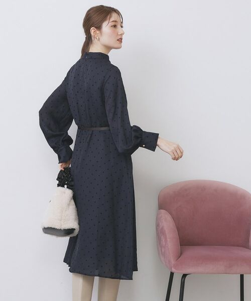 index / インデックス ミニ丈・ひざ丈ワンピース | ドットデザインタックワンピース【洗濯機OK/イージーアイロン】 | 詳細22