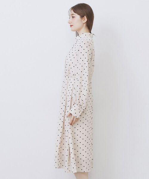index / インデックス ミニ丈・ひざ丈ワンピース | ドットデザインタックワンピース【洗濯機OK/イージーアイロン】 | 詳細25