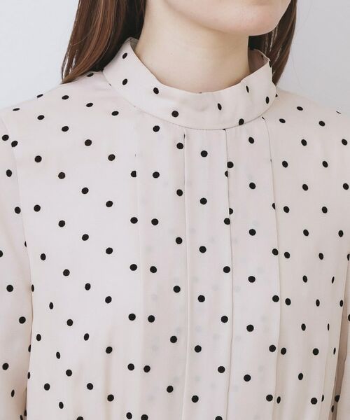 index / インデックス ミニ丈・ひざ丈ワンピース | ドットデザインタックワンピース【洗濯機OK/イージーアイロン】 | 詳細27