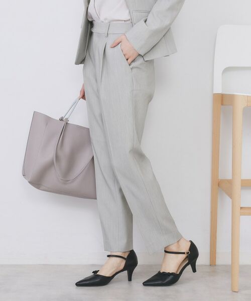 index / インデックス パンツ | 《丈が選べる》ストレッチテーパードパンツ/セットアップ対応【洗濯機OK/防シワ】 | 詳細3