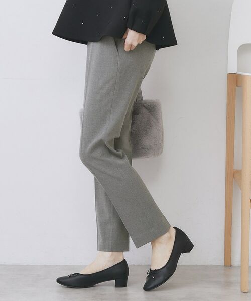 index / インデックス パンツ | ウォームストレッチテーパードパンツ【洗濯機OK/防シワ/吸湿発熱】《XS~3L》 | 詳細1