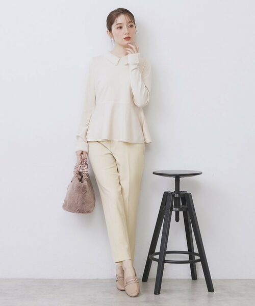 index / インデックス パンツ | ウォームストレッチテーパードパンツ【洗濯機OK/防シワ/吸湿発熱】《XS~3L》 | 詳細10