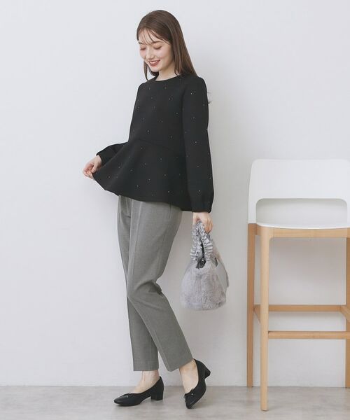 index / インデックス パンツ | ウォームストレッチテーパードパンツ【洗濯機OK/防シワ/吸湿発熱】《XS~3L》 | 詳細3