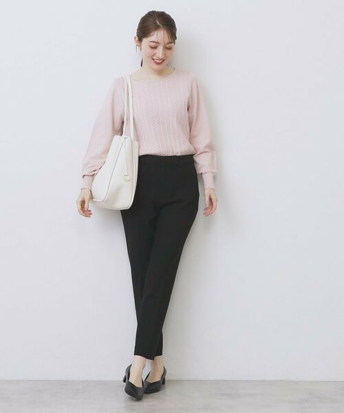 index / インデックス パンツ | ウォームストレッチテーパードパンツ【洗濯機OK/防シワ/吸湿発熱】《XS~3L》 | 詳細6