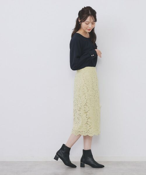index / インデックス スカート | モールレースタイトスカート【洗濯機OK】 | 詳細11
