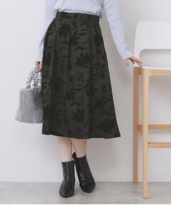 index / インデックス スカート | フラワータックフレアスカート【洗濯機OK/イージーアイロン/防シワ】