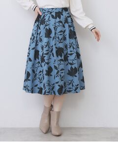 index / インデックス スカート | フラワータックフレアスカート【洗濯機OK/イージーアイロン/防シワ】