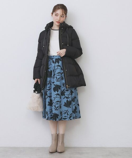 index / インデックス スカート | フラワータックフレアスカート【洗濯機OK/イージーアイロン/防シワ】 | 詳細11