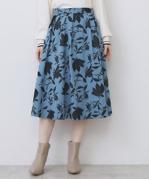 index / インデックス スカート | フラワータックフレアスカート【洗濯機OK/イージーアイロン/防シワ】 | 詳細13