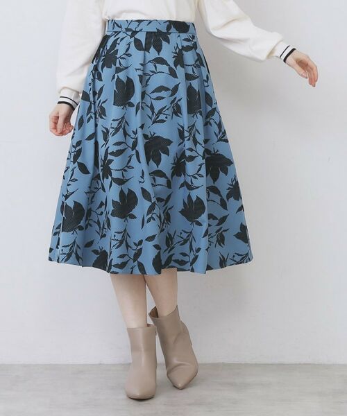 index / インデックス スカート | フラワータックフレアスカート【洗濯機OK/イージーアイロン/防シワ】 | 詳細9