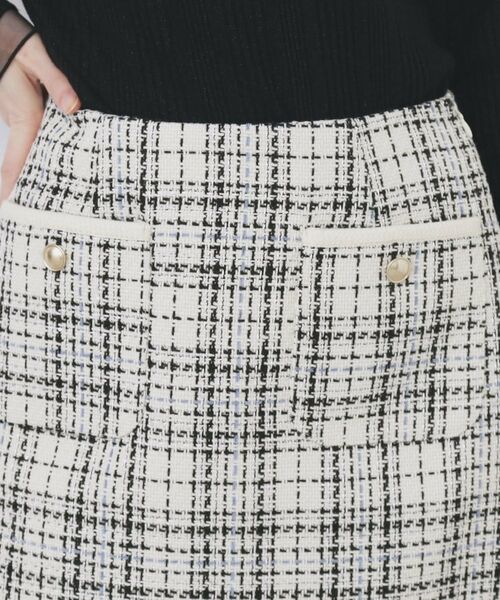 index / インデックス ミニ・ひざ丈スカート | チェックツィードスカート/セットアップ対応【洗える】 | 詳細18