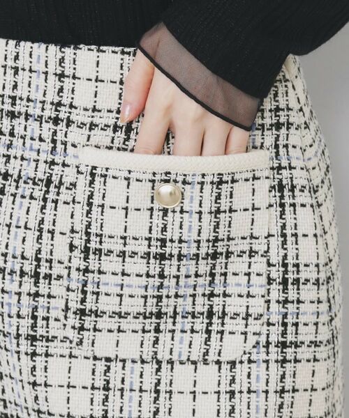 index / インデックス ミニ・ひざ丈スカート | チェックツィードスカート/セットアップ対応【洗える】 | 詳細20