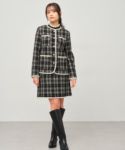 index / インデックス ミニ・ひざ丈スカート | チェックツィードスカート/セットアップ対応【洗える】 | 詳細22