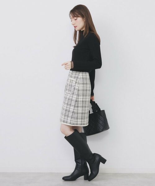 index / インデックス ミニ・ひざ丈スカート | チェックツィードスカート/セットアップ対応【洗える】 | 詳細3