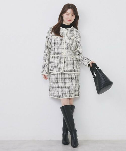 index / インデックス ミニ・ひざ丈スカート | チェックツィードスカート/セットアップ対応【洗える】 | 詳細5