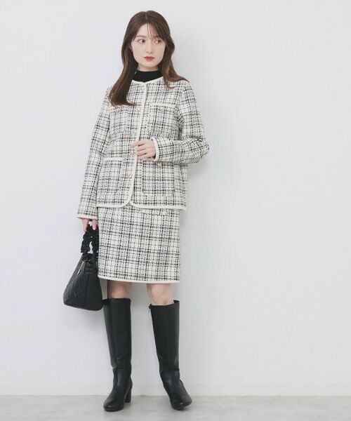 index / インデックス ミニ・ひざ丈スカート | チェックツィードスカート/セットアップ対応【洗える】 | 詳細6