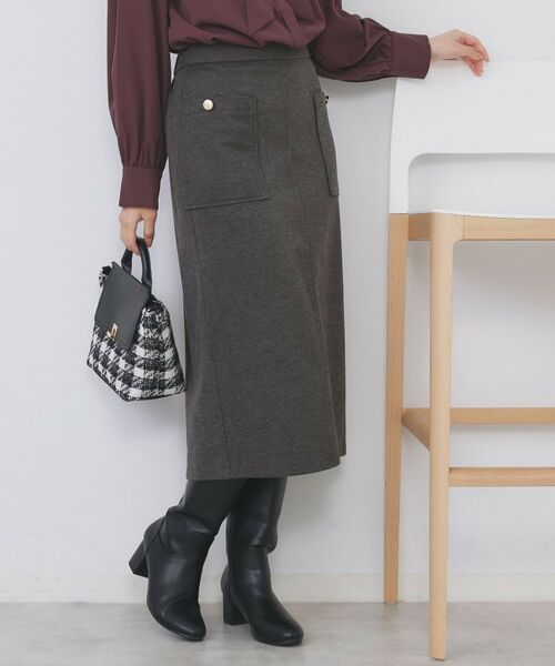 index / インデックス ロング・マキシ丈スカート | ストレッチナロータイトスカート【洗濯機OK/抗ピル】 | 詳細5