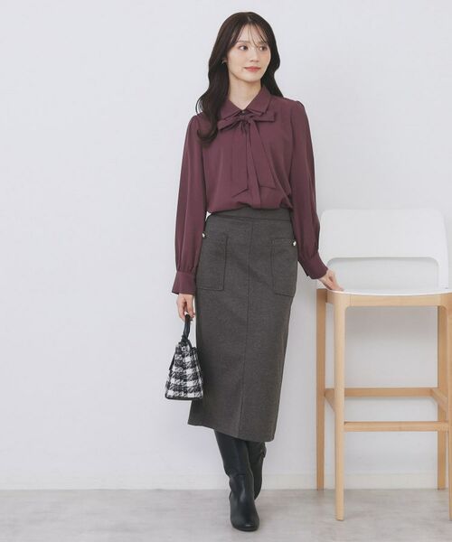 index / インデックス ロング・マキシ丈スカート | ストレッチナロータイトスカート【洗濯機OK/抗ピル】 | 詳細6