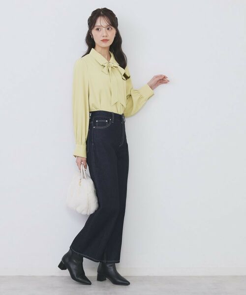 index / インデックス シャツ・ブラウス | 2枚衿ボウタイブラウス【洗濯機OK/防シワ/イージーアイロン】 | 詳細12