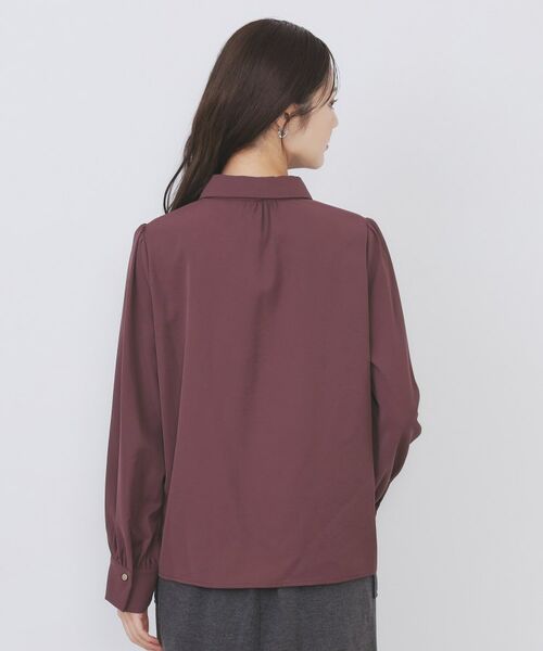 index / インデックス シャツ・ブラウス | 2枚衿ボウタイブラウス【洗濯機OK/防シワ/イージーアイロン】 | 詳細25
